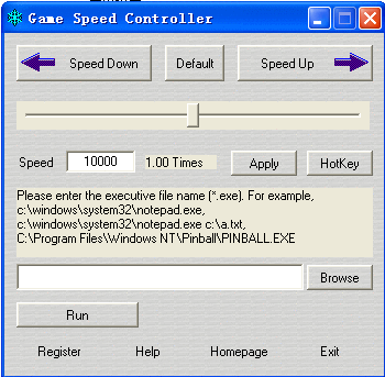 Screenshot of Game Speed Controller 1.0